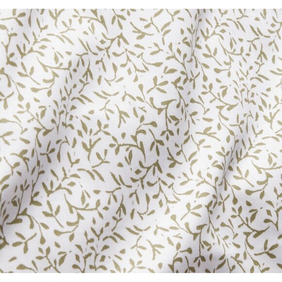 Threshold Queen Size 100% Cotton Sateen Olive Green Vine Print 4 Piece Sheet Set - Picture 4 of 6